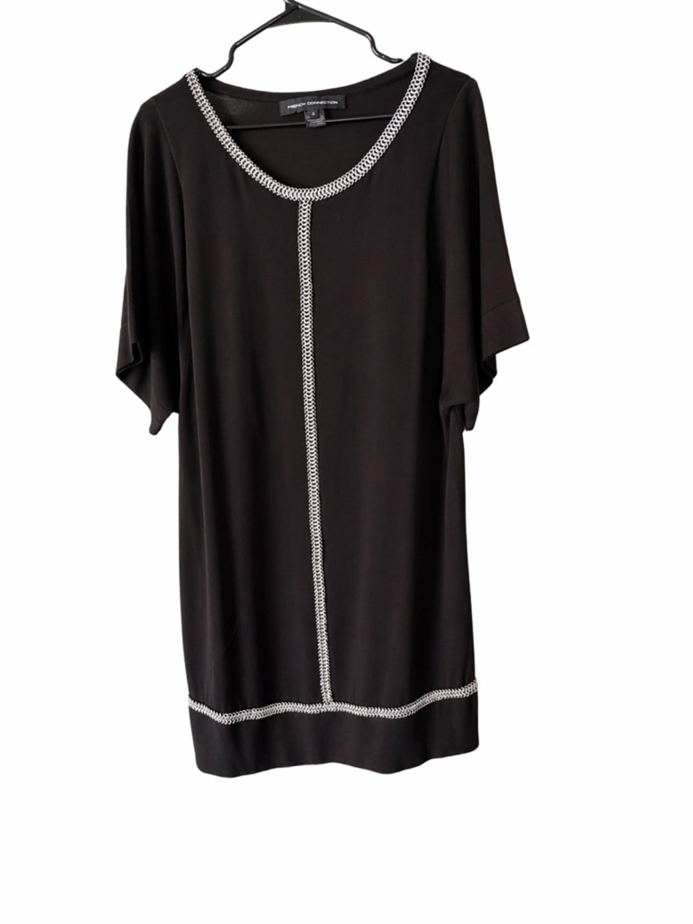 French Connection Black Tunic with Silver Trim